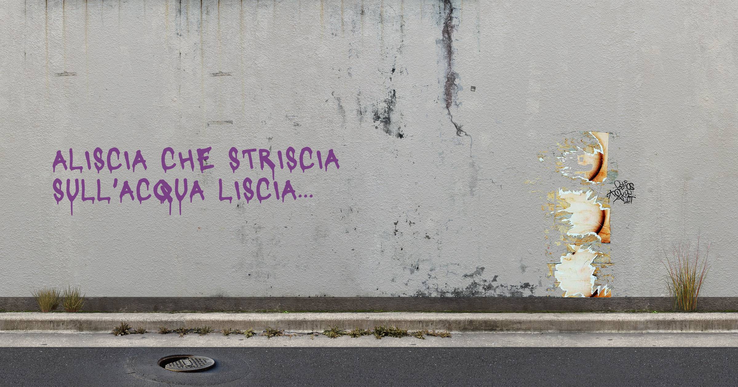 Aliscia che striscia
sull'acqua liscia...
