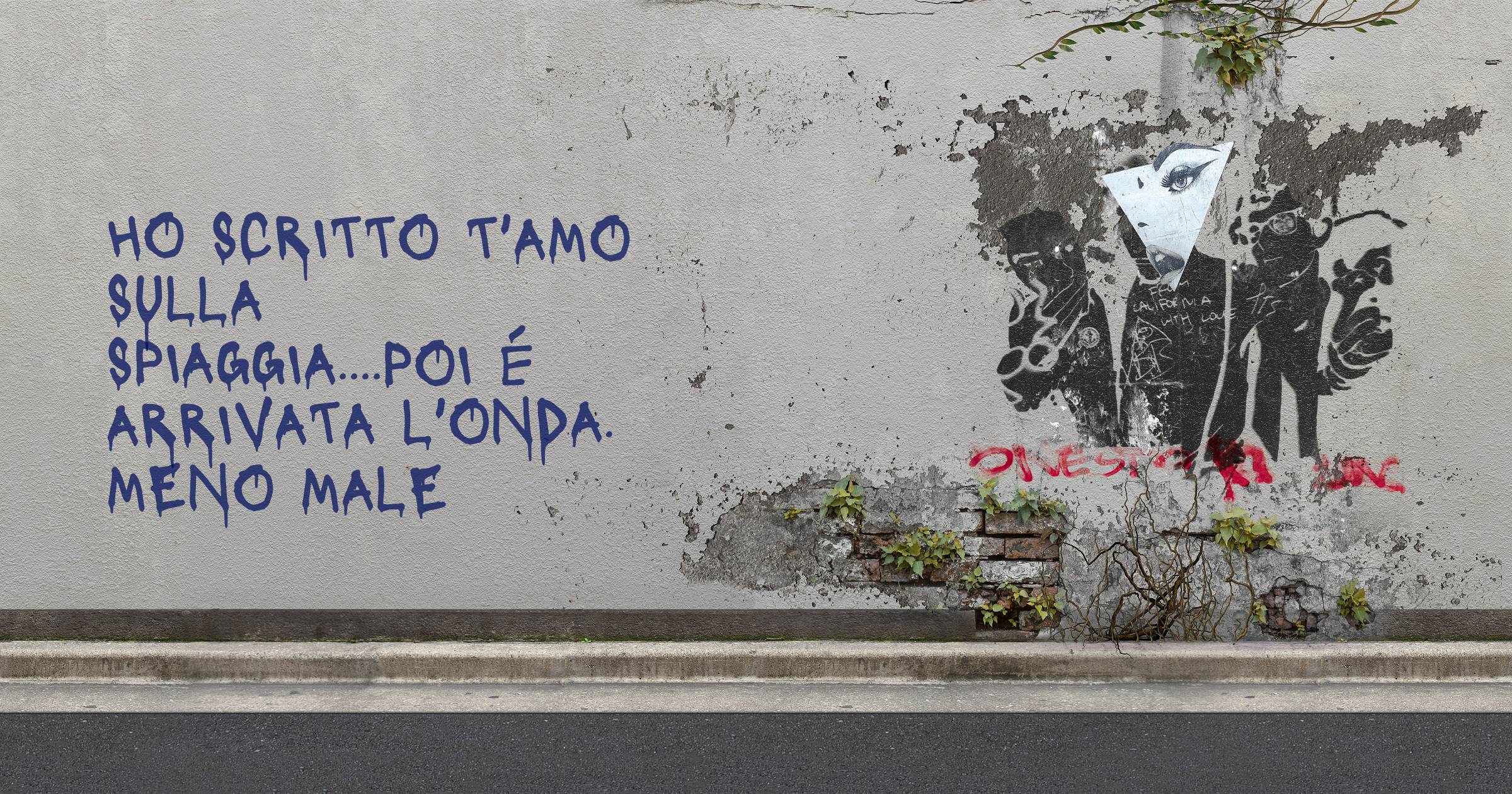 Ho scritto t'amo sulla spiaggia....poi é arrivata l'onda.
Meno male