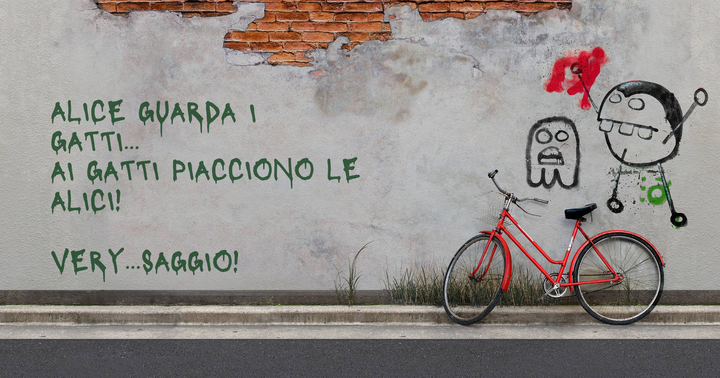 ALICE GUARDA I GATTI...
AI GATTI PIACCIONO LE ALICI! VERY...SAGGIO!