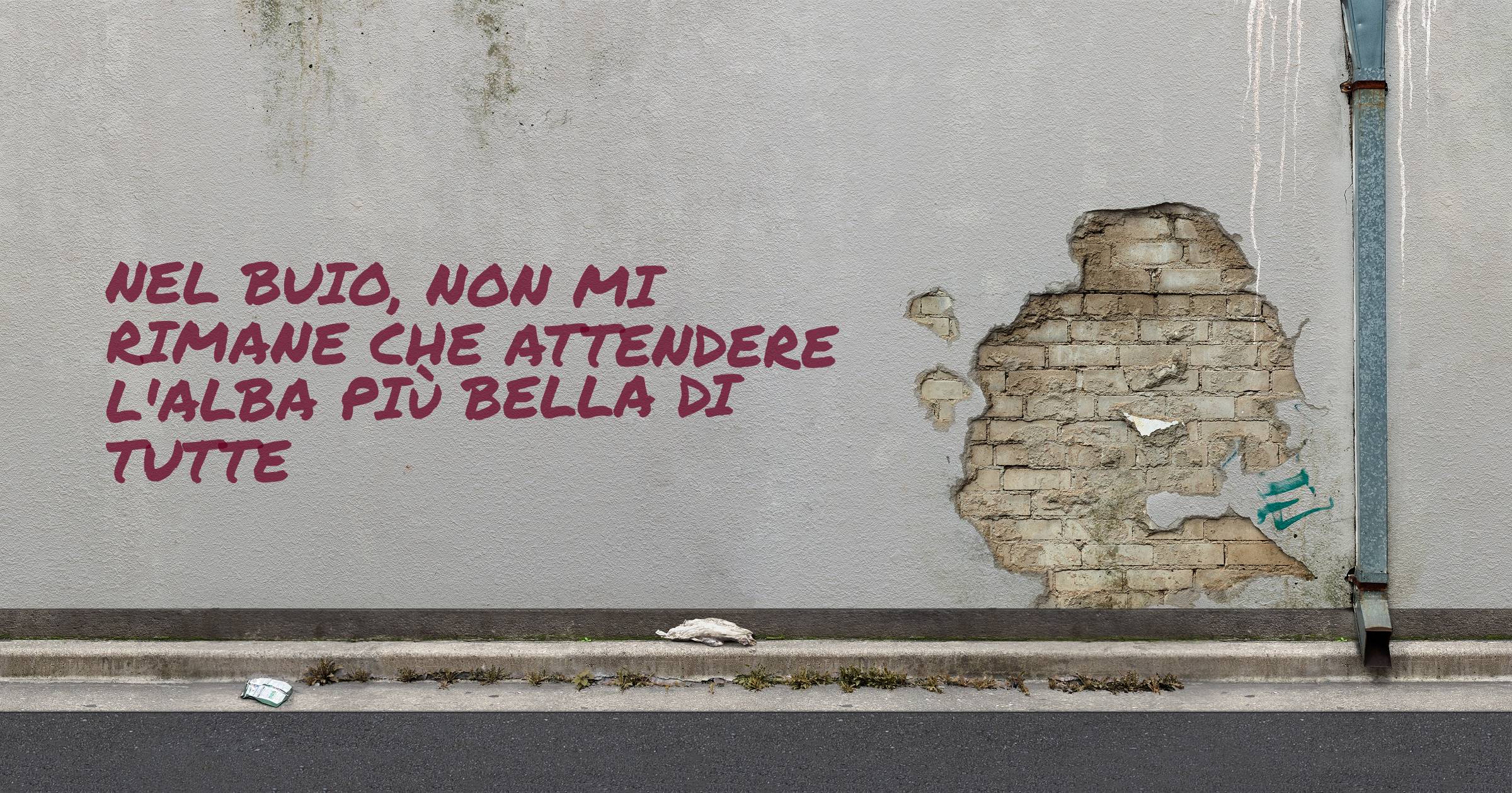Nel buio, non mi rimane che attendere l'alba più bella di tutte