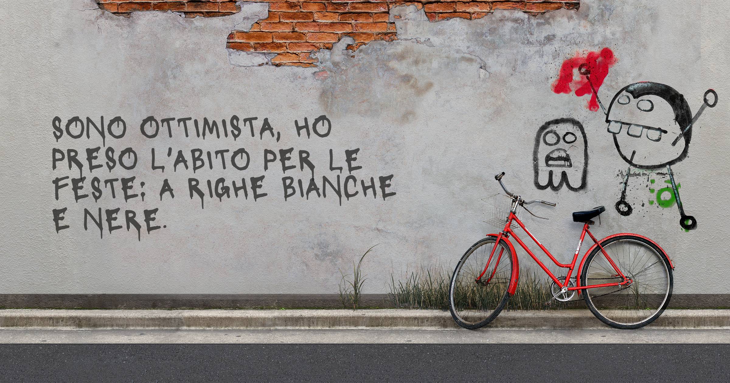 Sono ottimista, ho preso l'abito per le feste: a righe bianche e nere.