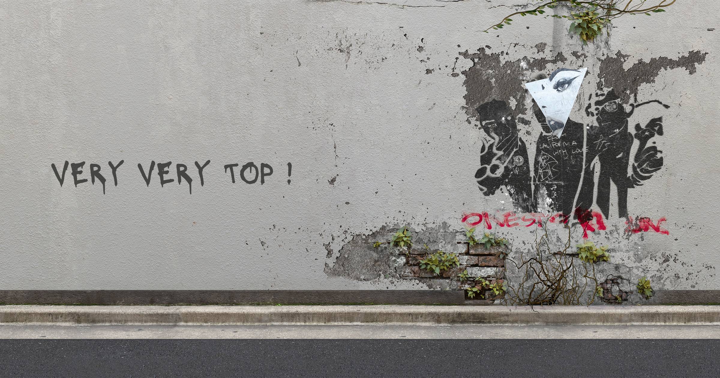 very very top !
