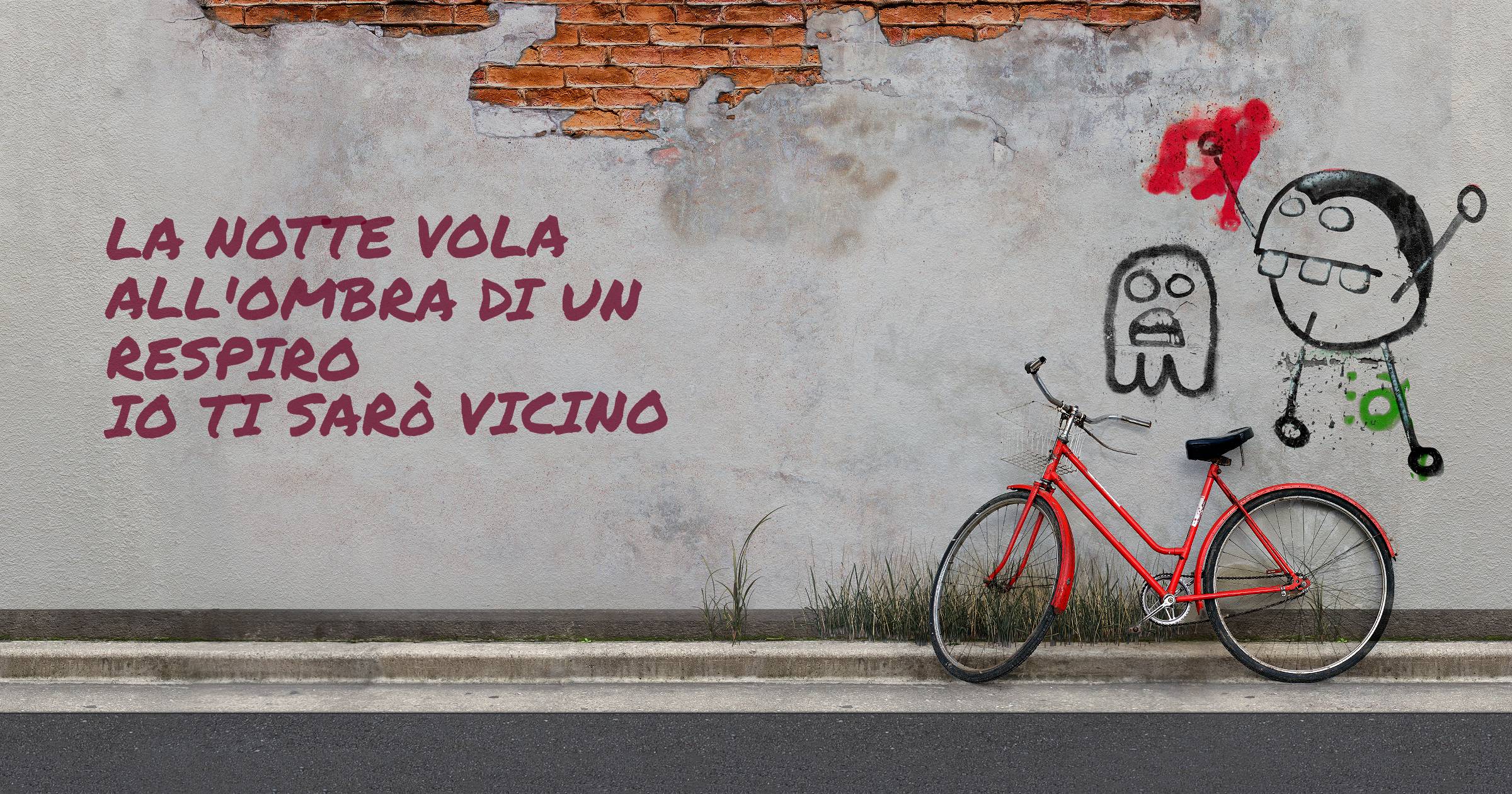 La notte vola
all'ombra di un respiro
io ti sarò vicino