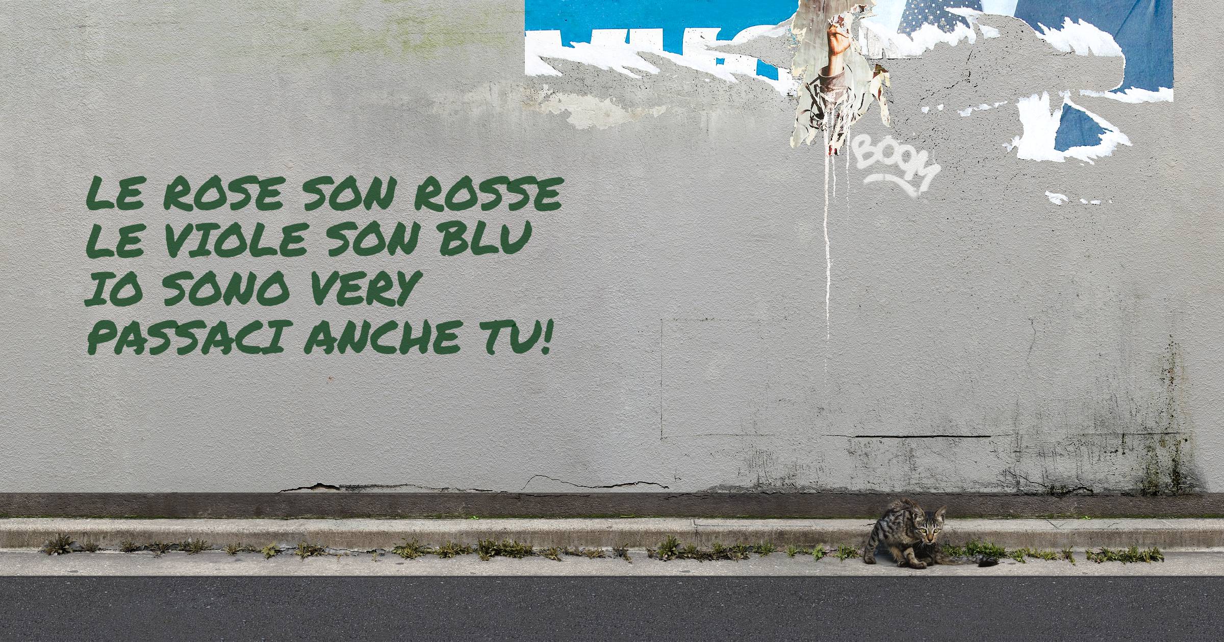 Le rose son rosse
Le viole son blu
Io sono very
Passaci anche tu!