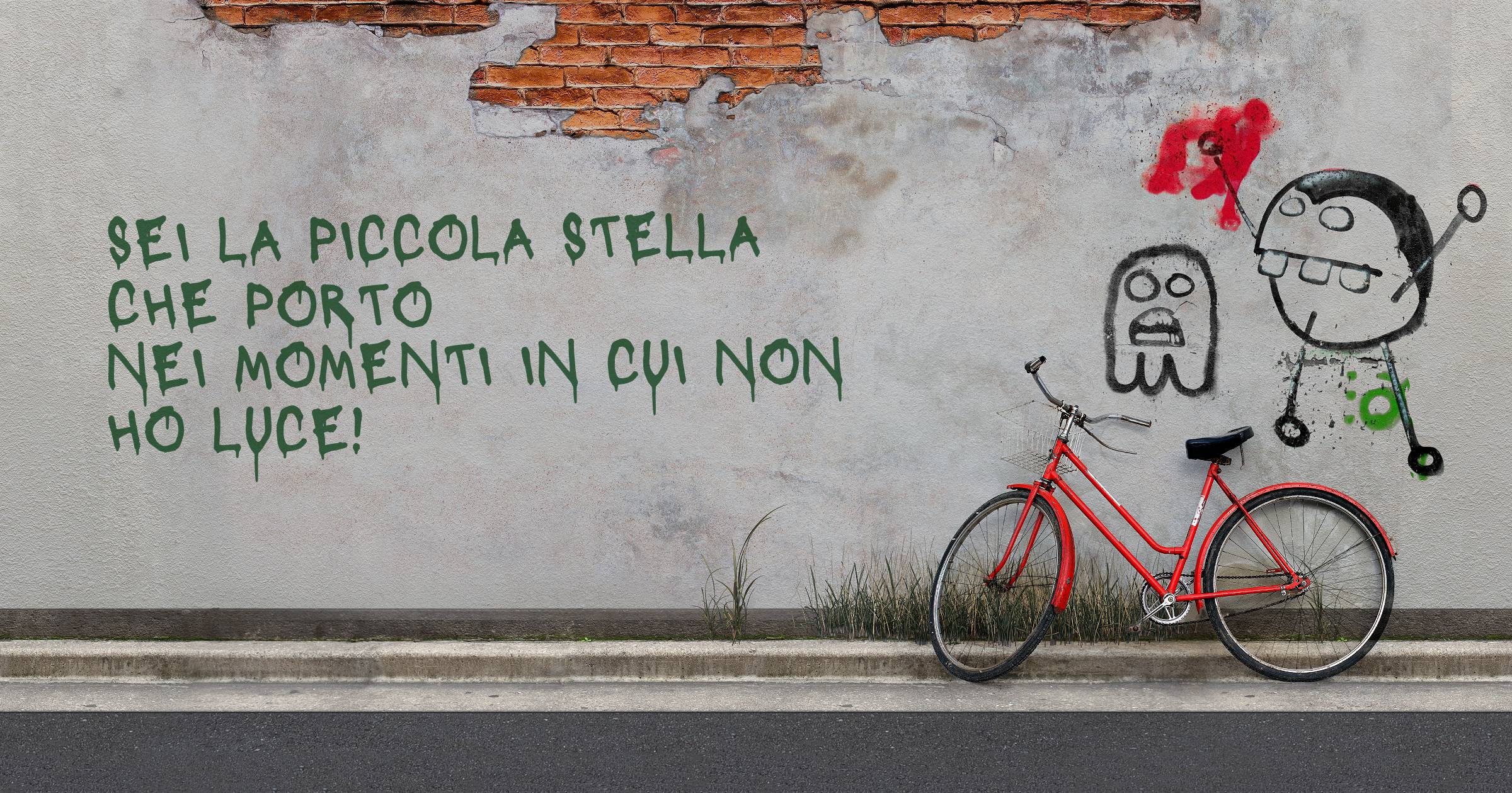 Sei la piccola stella che porto
nei momenti in cui non ho luce!