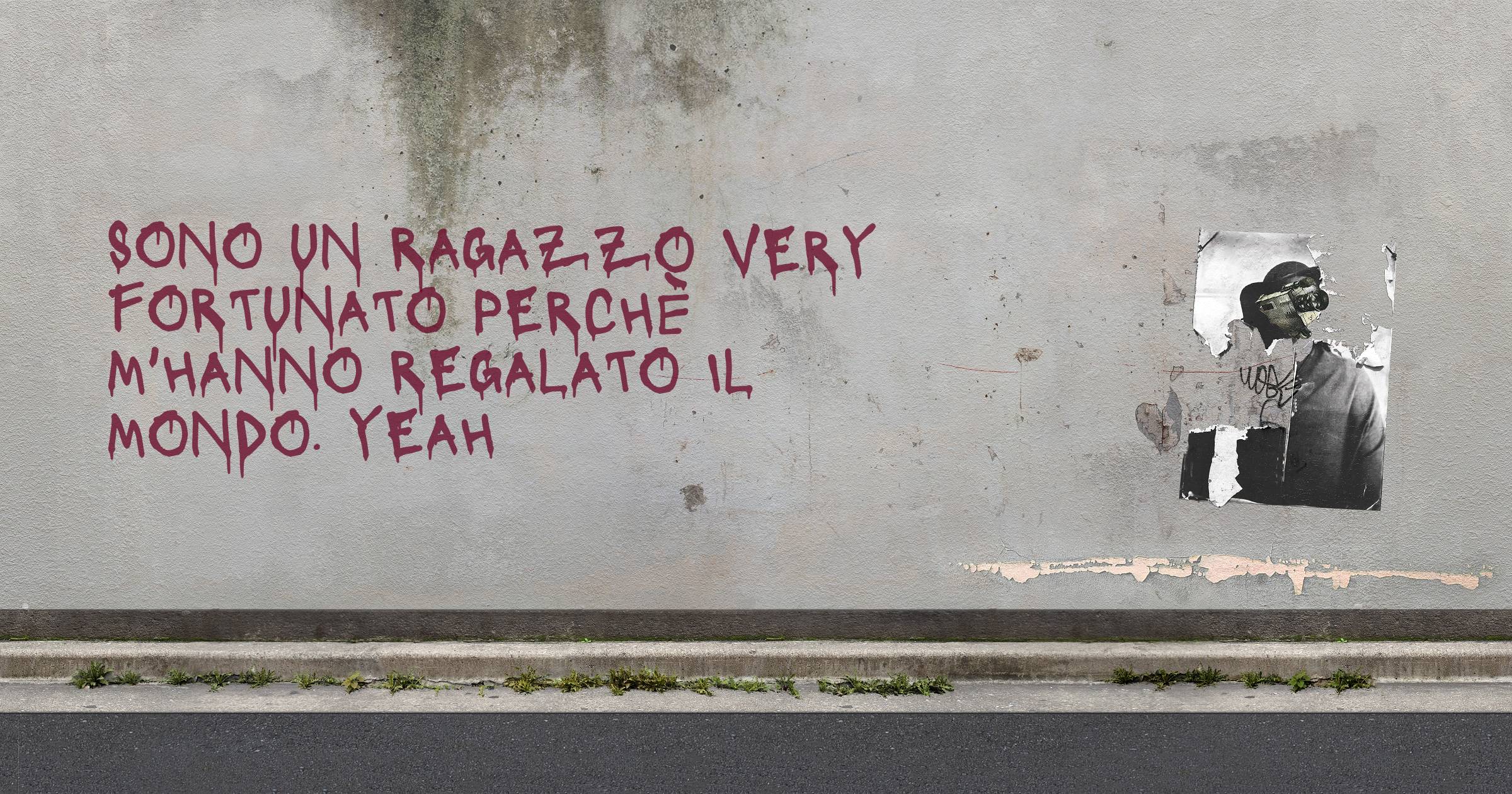 Sono un ragazzo Very fortunato perchè m'hanno regalato il mondo. Yeah