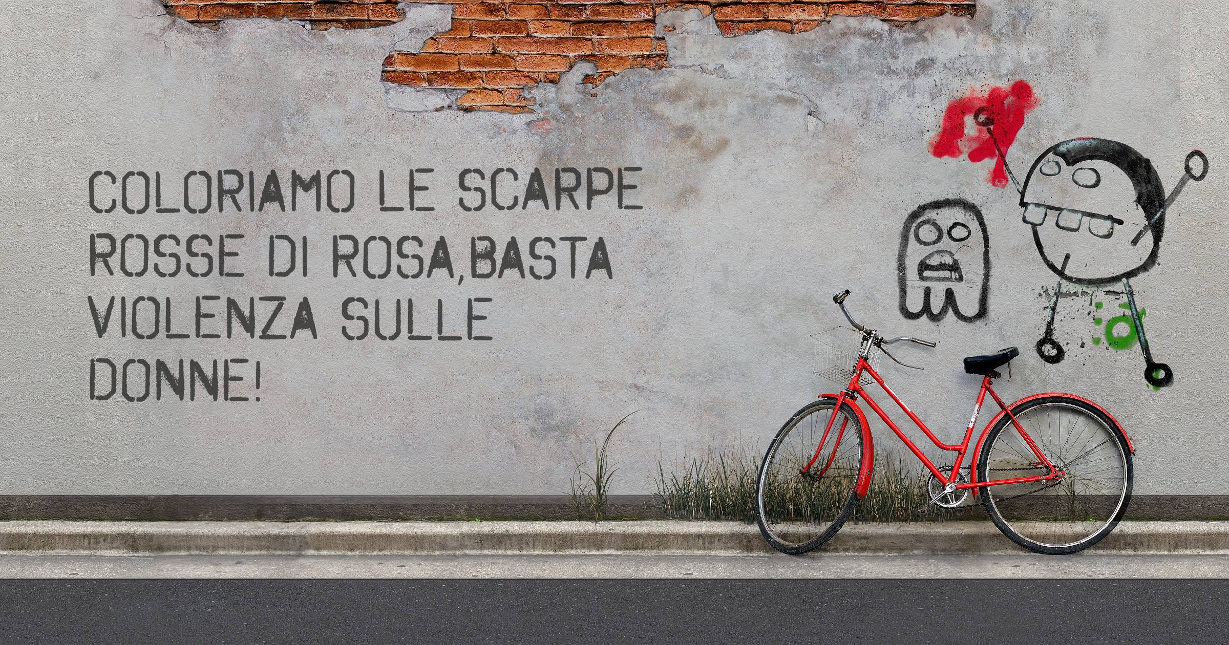 Coloriamo le scarpe rosse di rosa,basta violenza sulle donne!